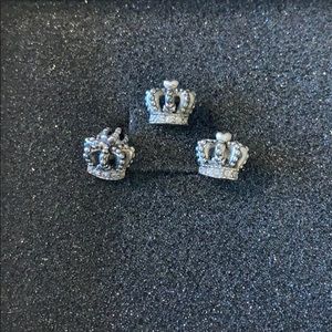 Juicy Couture crown earrings
